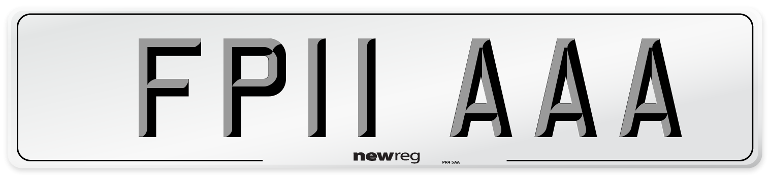 FP11 AAA Number Plate from New Reg